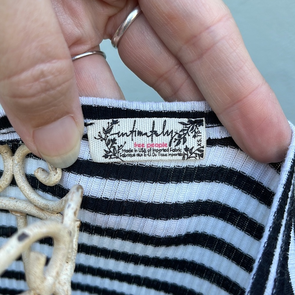 Free People Striped Ribbed Top - Picture 3 of 4